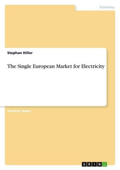 The Single European Market for Electricity