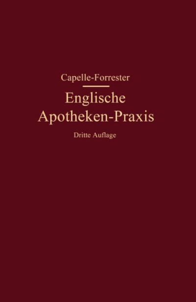 Englische Apotheken-Praxis