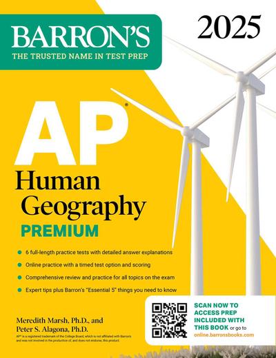 AP Human Geography Premium 2025: 6 Practice Tests + Comprehensive Review + Online Practice
