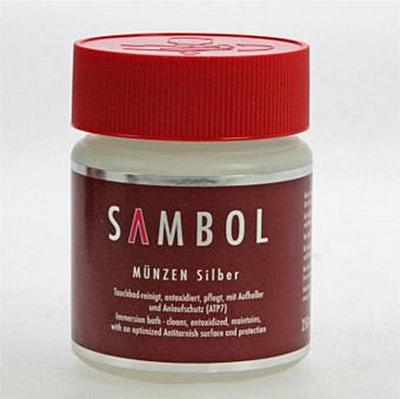 SAFE SAMBOL SILBER MÜNZENWÄSCHE mit 250 ML REINIGUNGSLÖSUNG Nr. 1876 - MÜNZBAD - TAUCHBAD FÜR SCHONENDE UND KRAFTVOLLE MÜNZREINIGUNG - IDEAL FÜR SILBERMÜNZEN UND SILBERSCHMUCK GEEIGNET