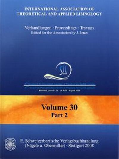 30th Congress of the International Association of Theoretical and Applied Limnology, Montreal, Canada 12 - 18 August, 2007