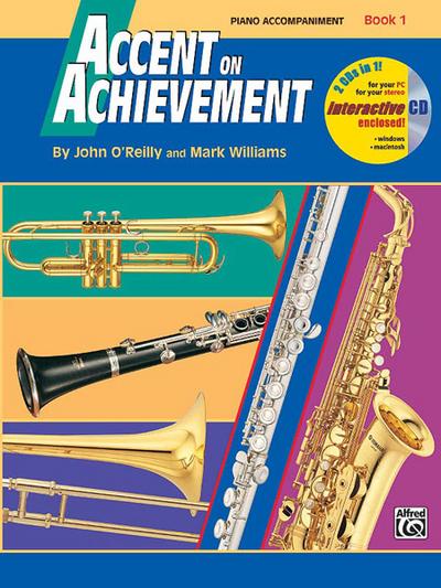 Accent on Achievement, Book 1 (Piano Begleitband): Die Band-Methode zur Förderung von Kreativität und Musikalität (mit dt. Übersetzungsbeilage)