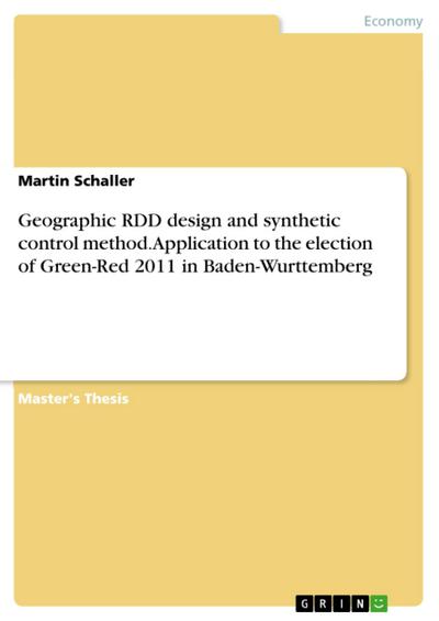 Geographic RDD design and synthetic control method. Application to the election of Green-Red 2011 in Baden-Wurttemberg