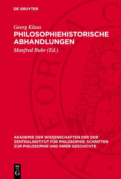 Philosophiehistorische Abhandlungen