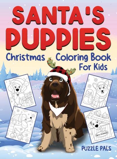 Santa’s Puppies Coloring Book For Kids