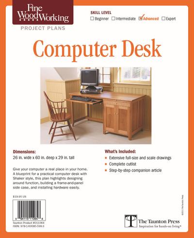Fine Woodworking’s Computer Desk Plan