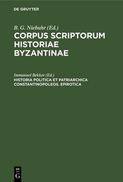 Historia politica et patriarchica Constantinopoleos. Epirotica
