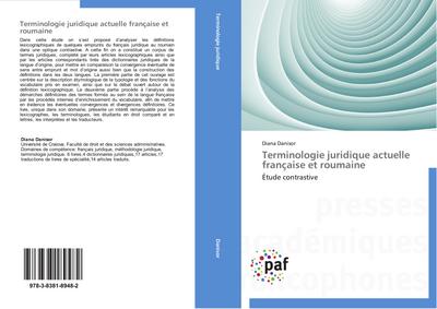 Terminologie juridique actuelle française et roumaine