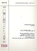 12 Ländler op.8für Sopranblockflöte und Klavier