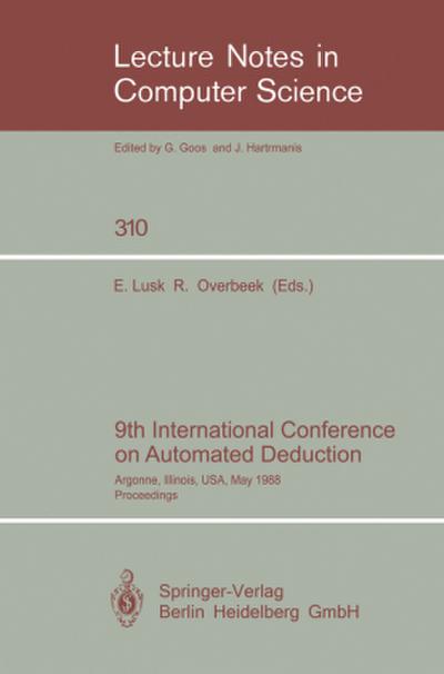 9th International Conference on Automated Deduction