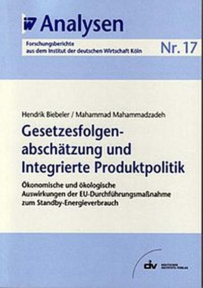 Gesetzesfolgenabschätzung und Integrierte Produktpolitik