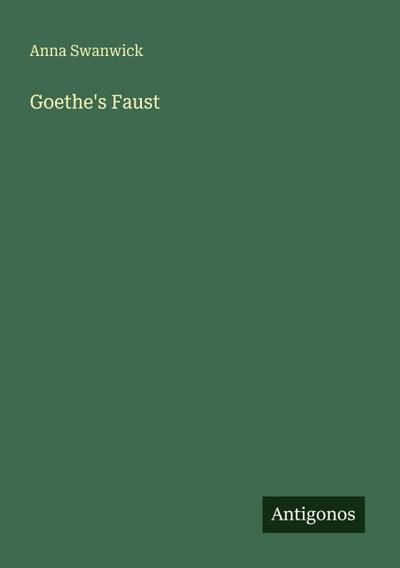 Goethe’s Faust