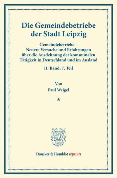 Die Gemeindebetriebe der Stadt Leipzig.