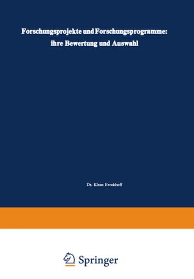 Forschungsprojekte und Forschungsprogramme