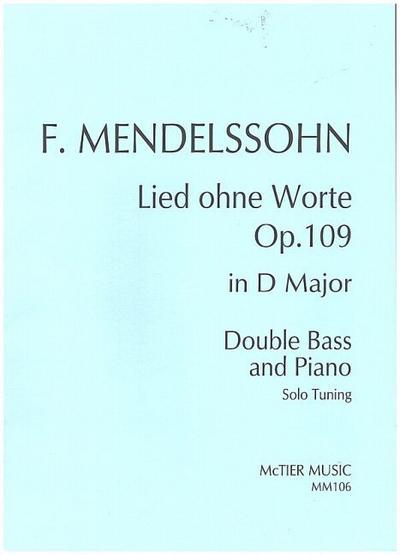 Lied ohne Worte op. 109 (Solo Tuning)for double bass and piano
