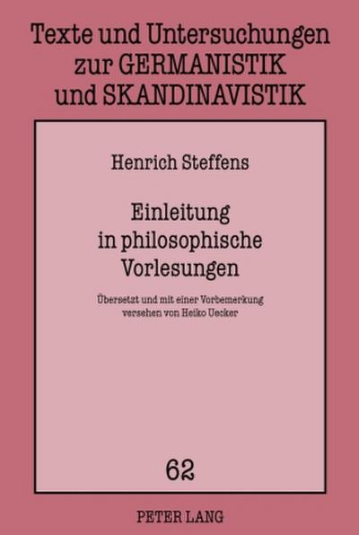Einleitung in philosophische Vorlesungen