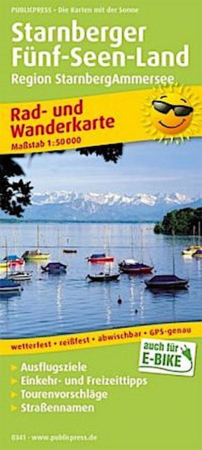 Rad- und Wanderkarte Starnberger Fünf-Seen-Land 1 : 50 000