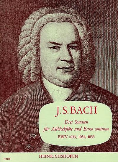 3 Sonaten BWV1033-1035für Altblockflöte und Bc
