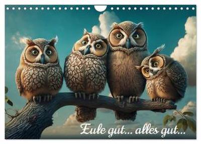 Eule gut... alles gut! (Wandkalender 2026 DIN A4 quer), CALVENDO Monatskalender