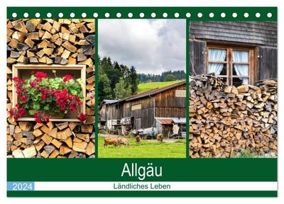 Allgäu - Landliches Leben (Tischkalender 2024 DIN A5 quer), CALVENDO Monatskalender