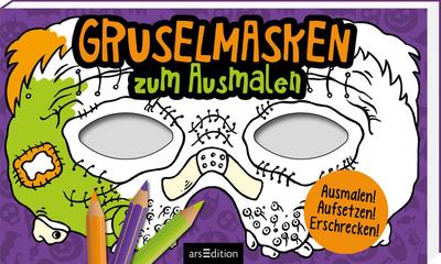 Gruselmasken zum Ausmalen