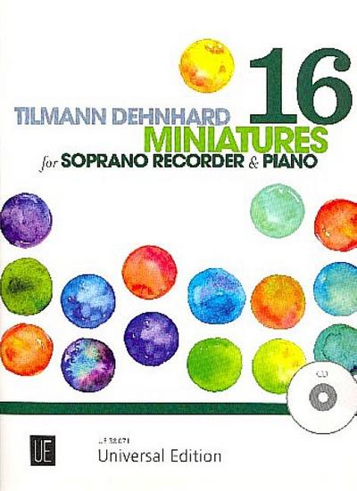 16 Miniatures (+CD)for soprano recorder and piano