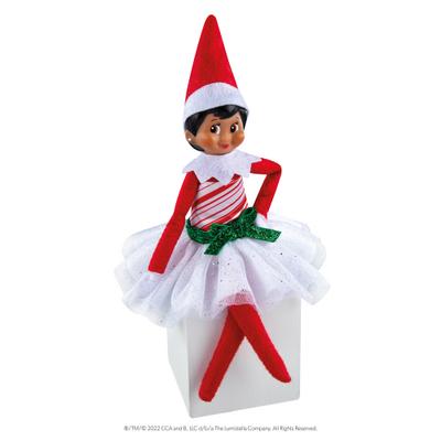 the ELF on the SHELF - Elf Outfit Weißes Glitzerkleid