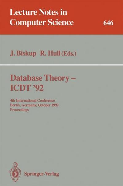 Database Theory - ICDT ’92
