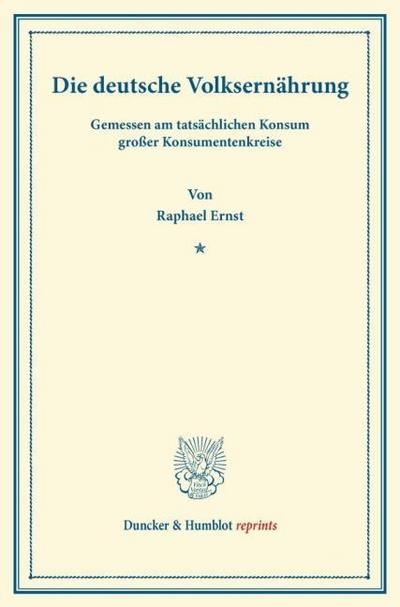 Die deutsche Volksernährung