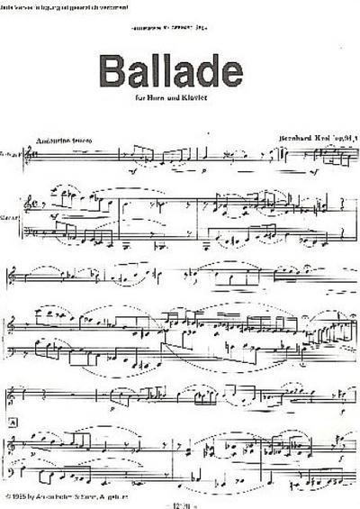 Ballade op.94,1für Horn und Klavier