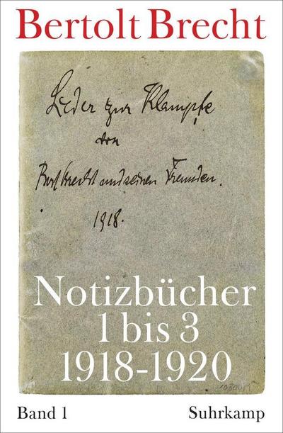 Notizbücher Notizbücher 1 bis 3 (1918-1920)