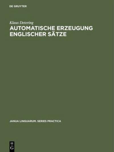 Automatische Erzeugung englischer Sätze