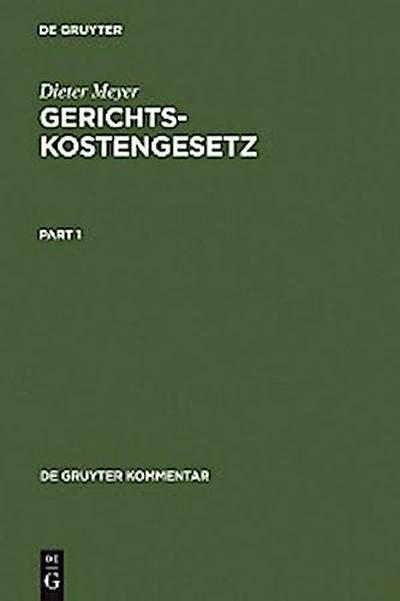 Gerichtskostengesetz (eBook, PDF) - Dieter Meyer
