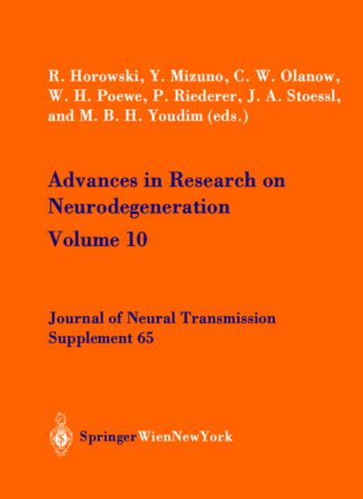 Advances in Research on Neurodegeneration