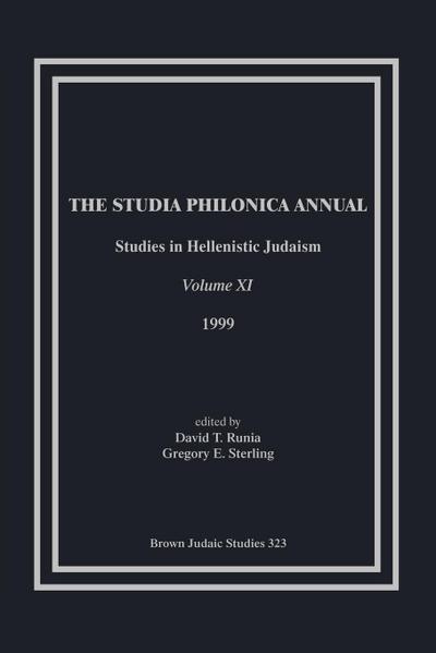 The Studia Philonica Annual, XI, 1999