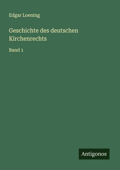 Geschichte des deutschen Kirchenrechts