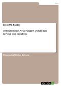 Institutionelle Neuerungen durch den Vertrag von L
