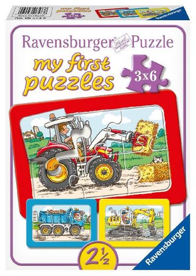 my first puzzles - Bagger, Traktor und Kipplader