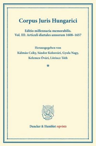 Corpus Juris Hungarici.