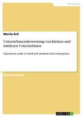 Unternehmensbewertung von kleinen und mittleren Unternehmen