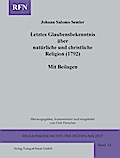 Letztes Glaubensbekenntnis über natürliche und chr