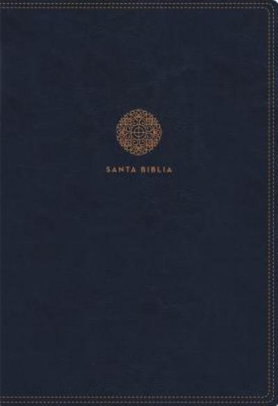 Rvr60, Santa Biblia, Letra Supergigante, Leathersoft, Azul, Con Índice Y Cierre, Comfort Print