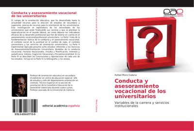 Conducta y asesoramiento vocacional de los universitarios