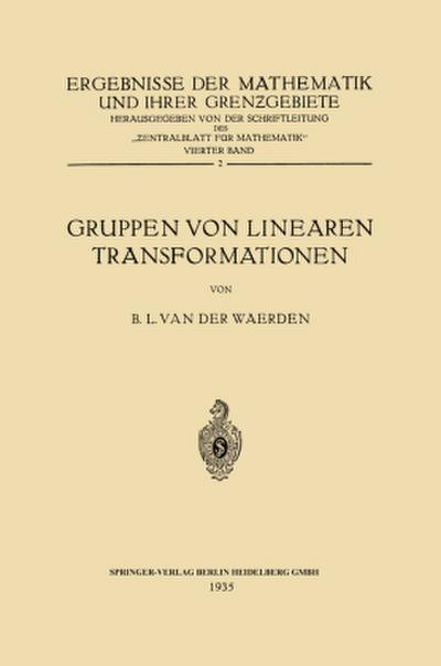 Gruppen von Linearen Transformationen