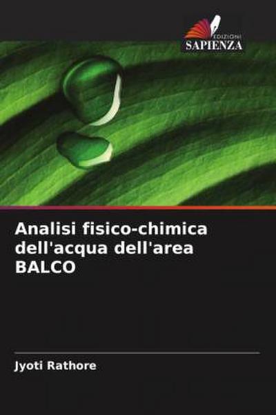 Analisi fisico-chimica dell’acqua dell’area BALCO