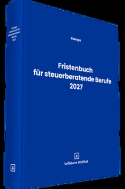 Fristenbuch für steuerberatende Berufe 2027