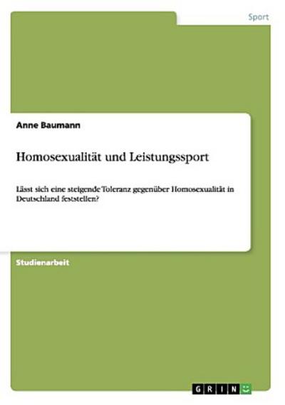 Homosexualität und Leistungssport