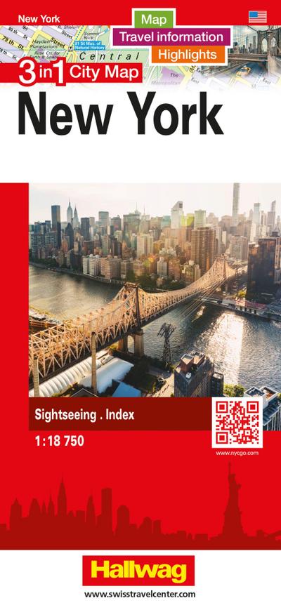 Hallwag Stadtplan New York