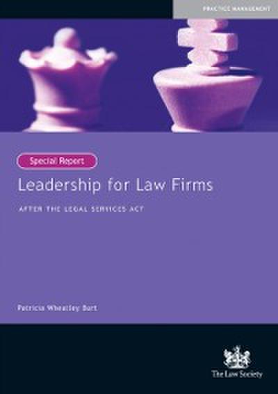 Leadership for Law Firms