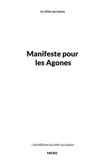 Manifeste pour les Agones